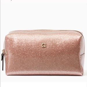 Rose Gold Glitter Make Up Case